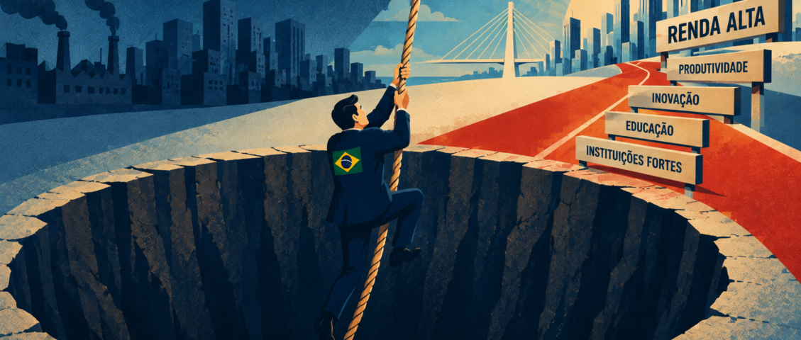 Brasil está preso há quatro décadas na armadilha da renda média